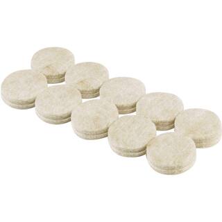 Shepherd 34 in. Beige Round Felt Heavy Duty Self-Adhesive Furniture Pads (20-Pack) 9951