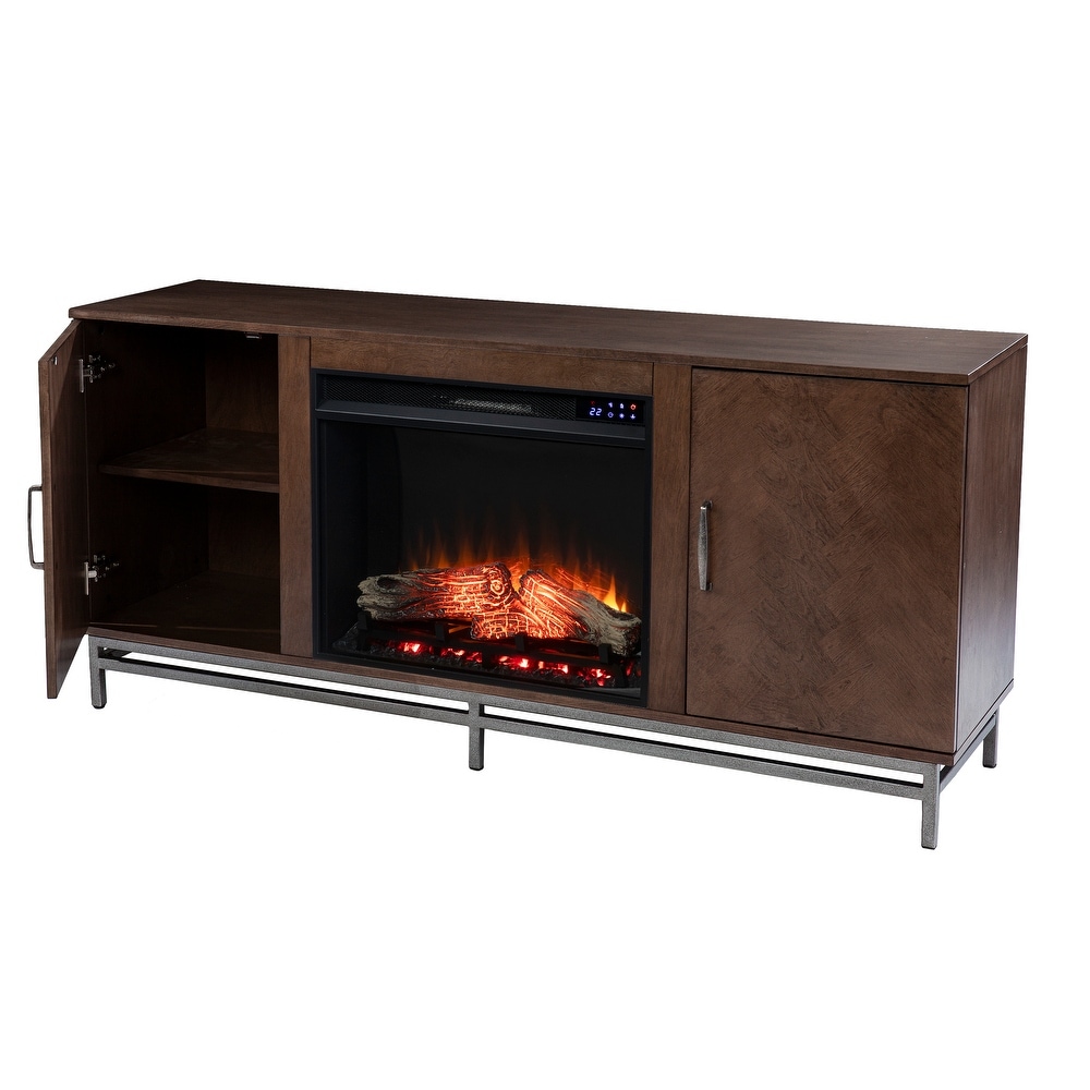 SEI Furniture Simondale Electric Fireplace w/ Media Storage