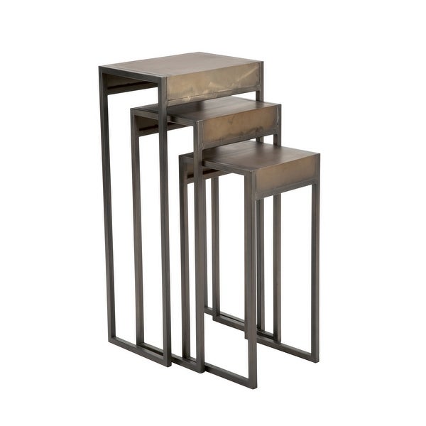 Metal Side Nesting Tables， Set of 3