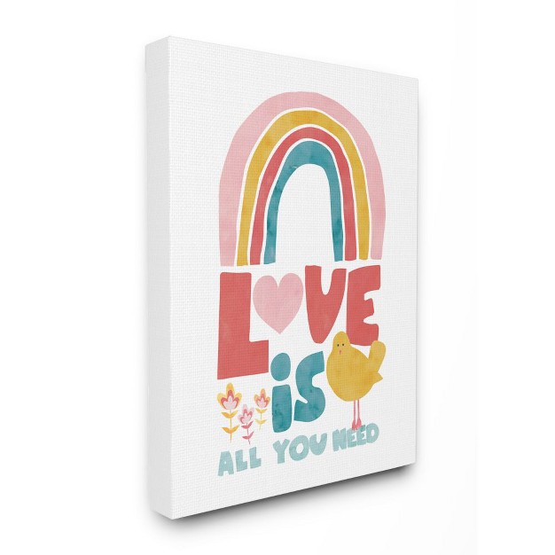 Stupell Industries Whimsical Kid x27 s Rainbow Love Is All You Need Quote