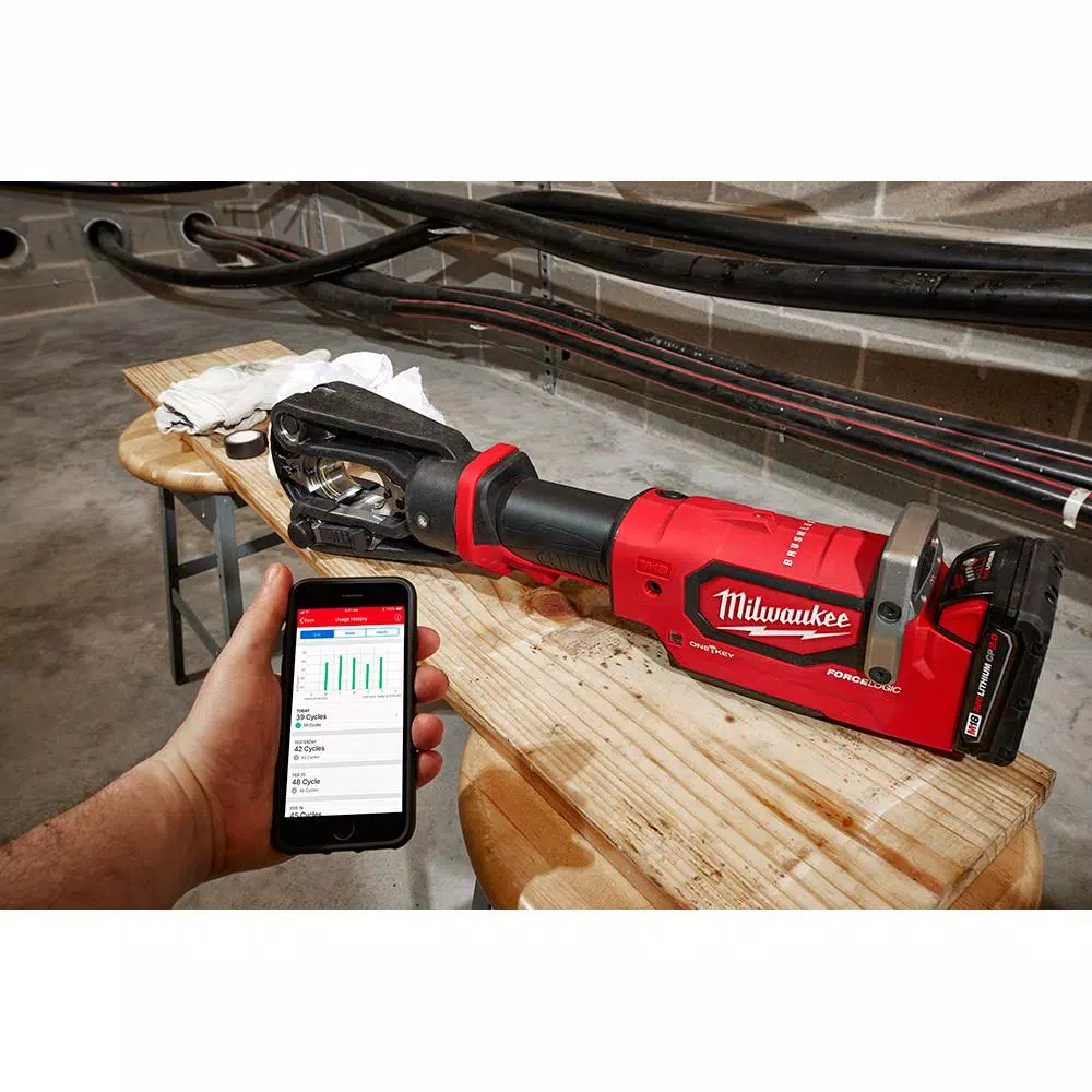 Milwaukee M18 18-Volt 15-Ton Lithium-Ion Cordless FORCE LOGIC Utility Crimper (Tool-Only) and#8211; XDC Depot