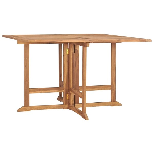 vidaXL Outdoor Dining Table Folding Patio Table Garden Furniture Solid Teak Wood