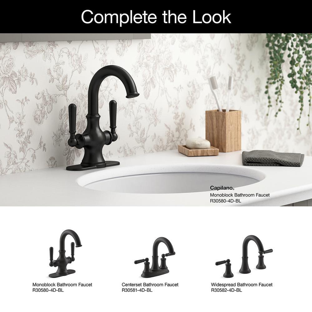 KOHLER Capilano Monoblock 4 in Centerset 2Handle Bathroom Faucet in Vibrant Brushed Nickel