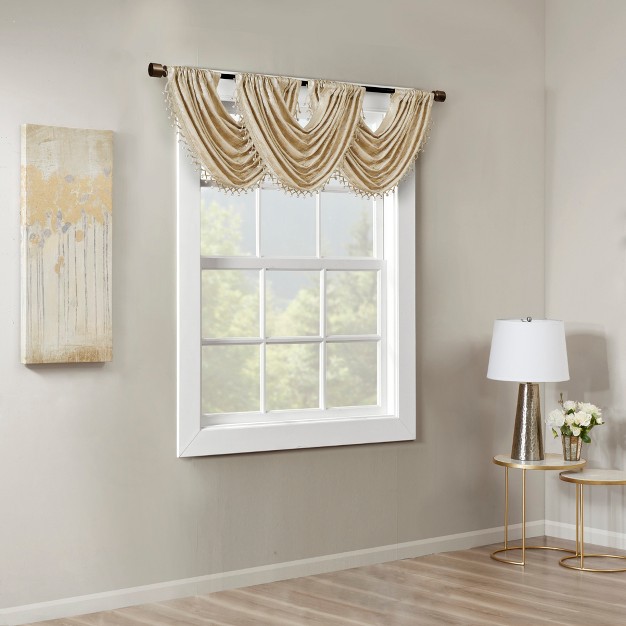 Aurora Jacquard Window Valance Gold Sunsmart