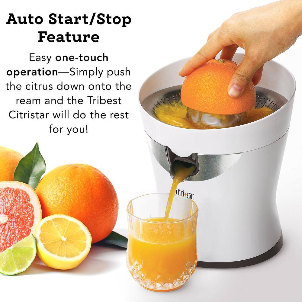 Tribest Citristar 42 fl. oz. White Citrus Juicer CS-1000-A