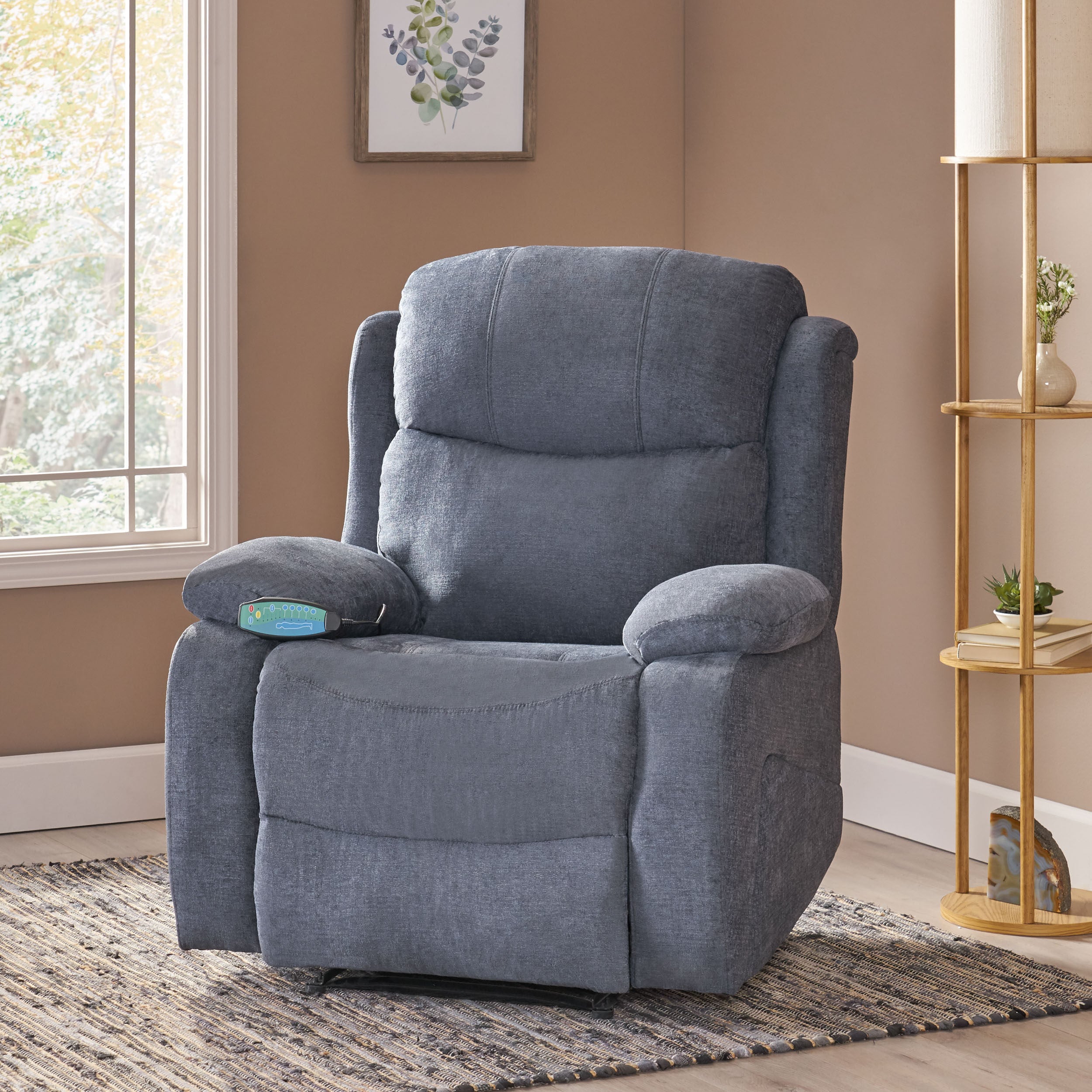 Cuthbert Contemporary Pillow Tufted Massage Recliner