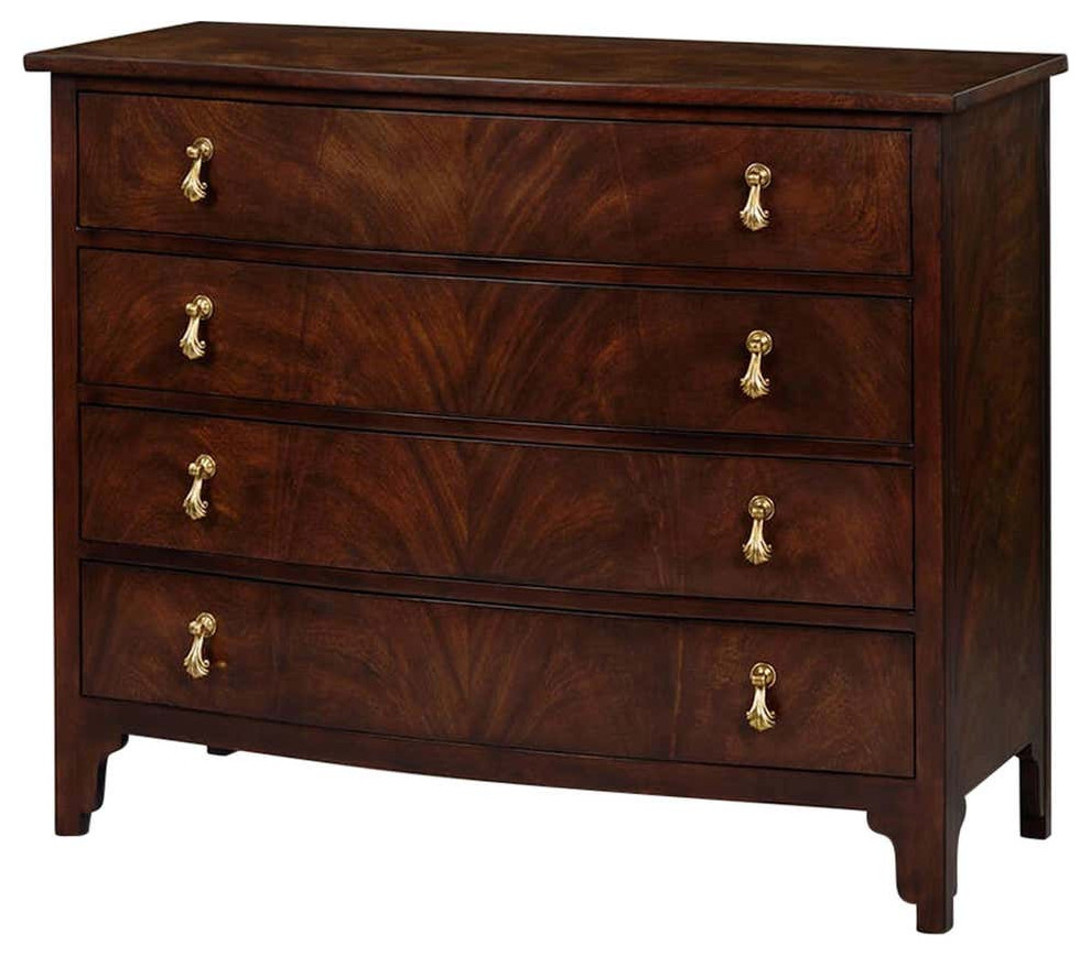 Georgian Bowfront Mahogany Chest   Transitional   Accent Chests And Cabinets   by English Georgian America  Houzz