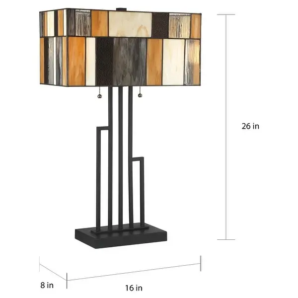 Concertina Art Glass Table Lamp