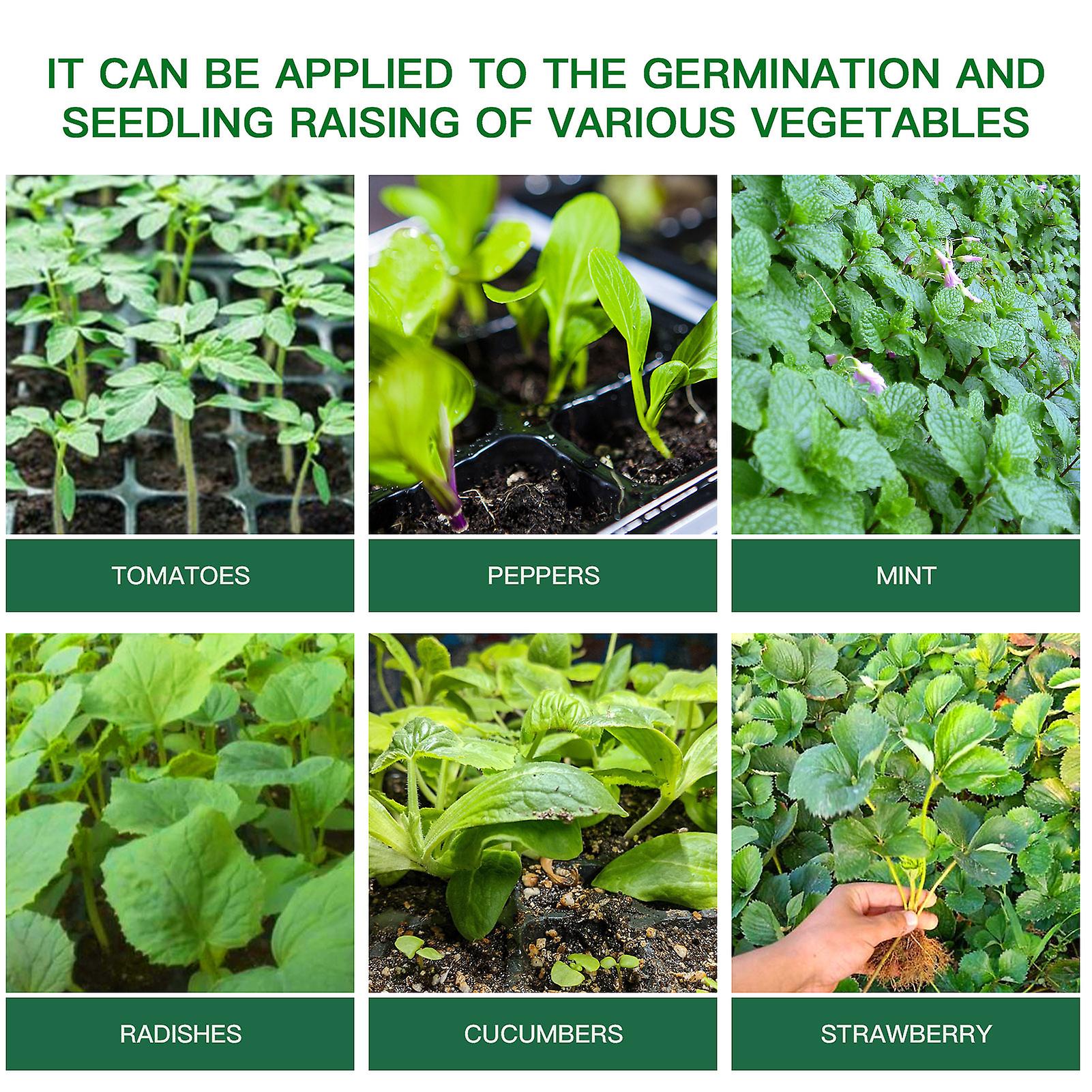 List10 X Seed Trays，10 X Watertight Base Tray，10 X Humidity Lid Dome，10 X Plant Label，2 X Small Garden Tools