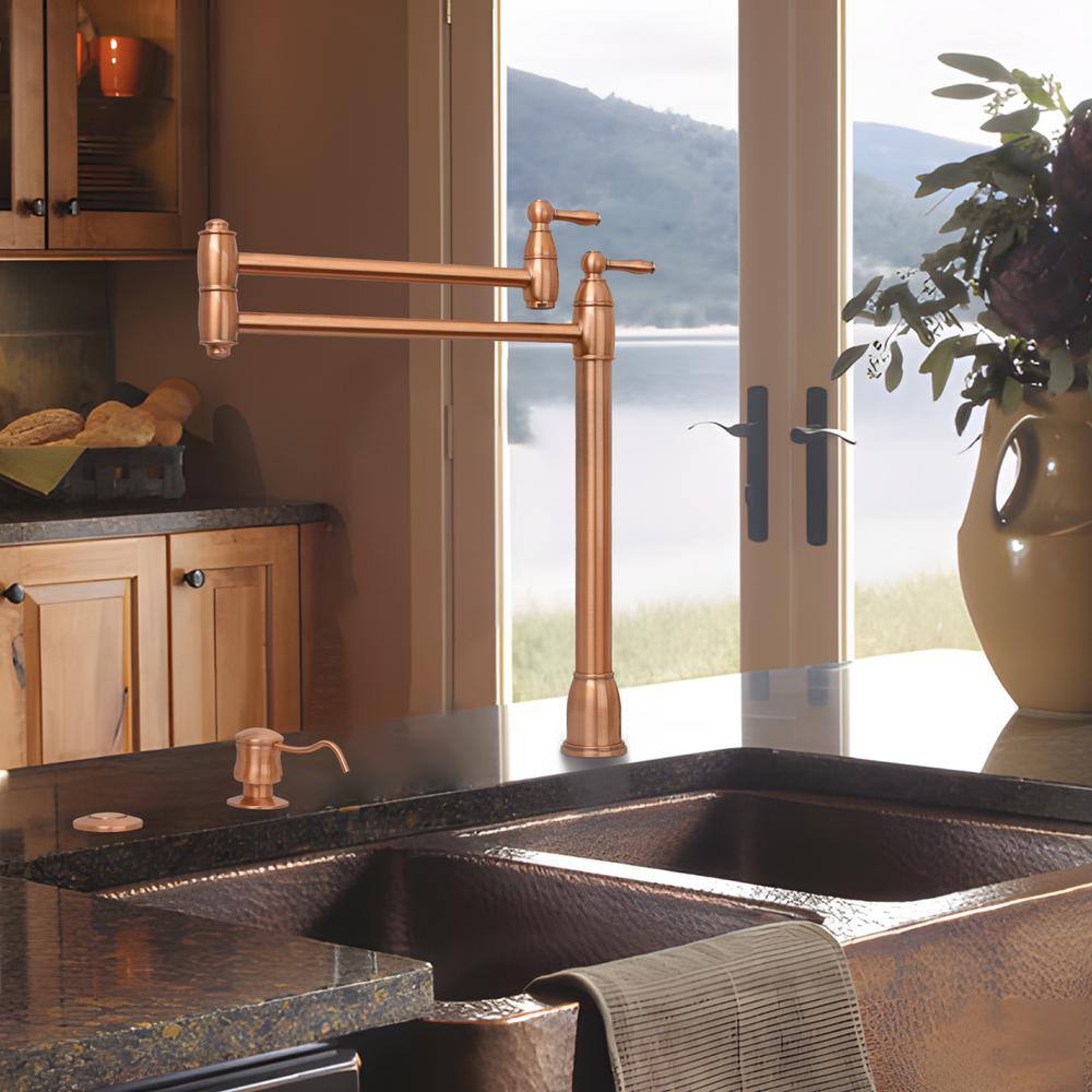 Akicon Deck-Mounted Pot Filler in Copper AK188C