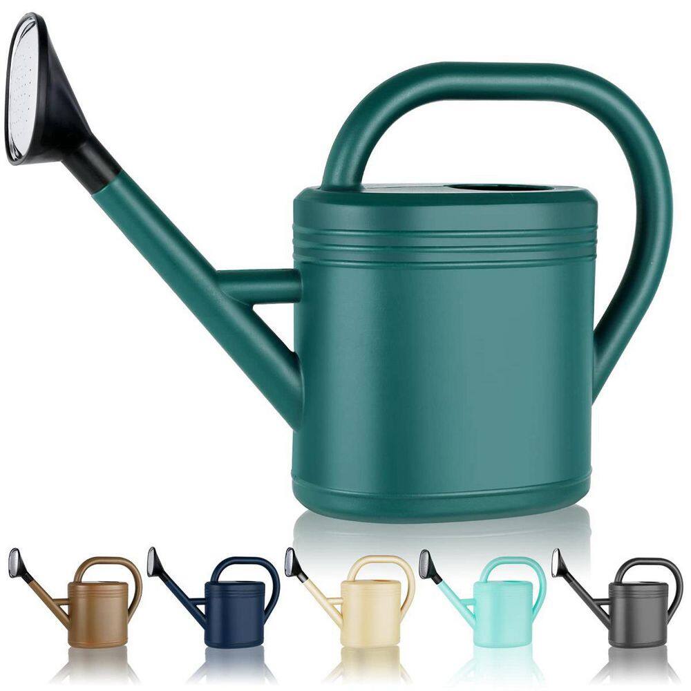 Dyiom Green 1 Gal.  Garden Watering Cans Large Long Spout with Sprinkler Head B09X2S695D