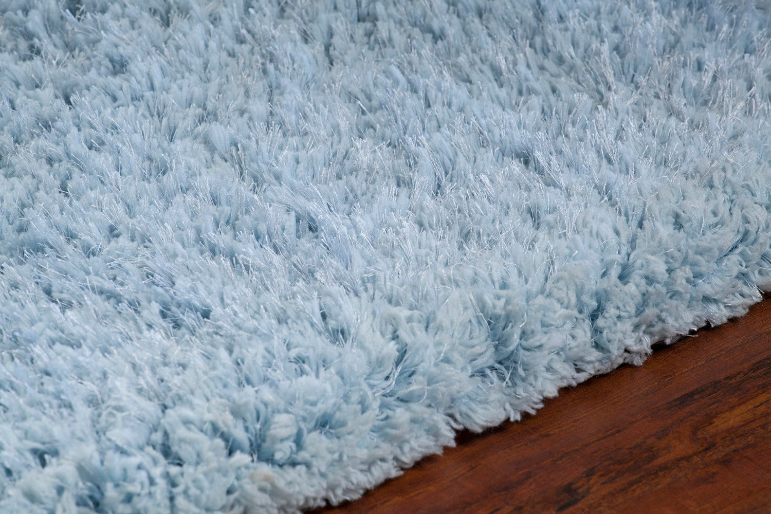 Osim Light Blue Hand Tufted Shag Rug