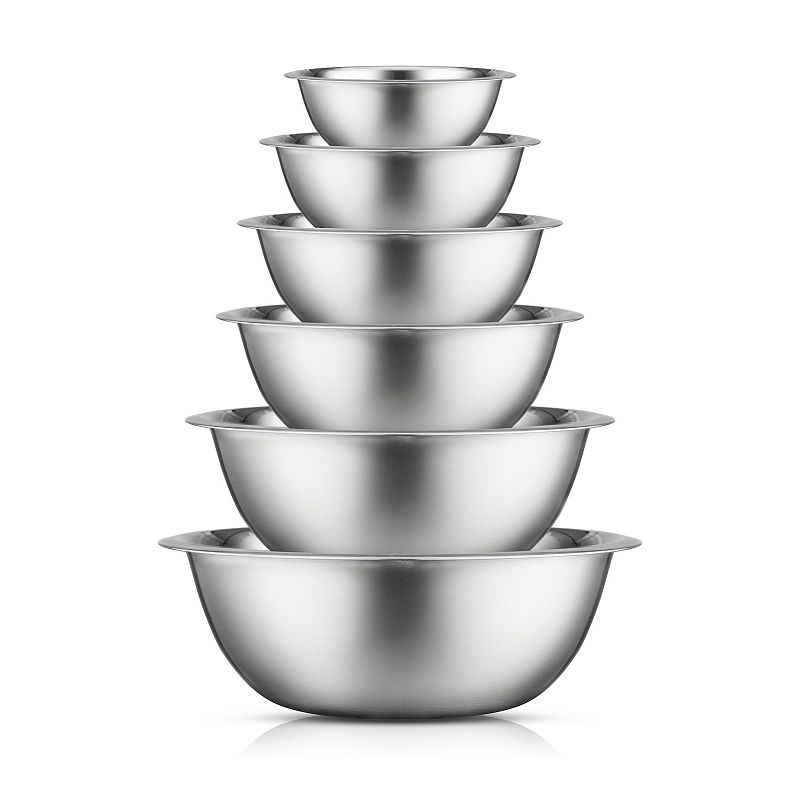 JoyJolt 6-Piece Stainless Steel Mixing Bowl Set