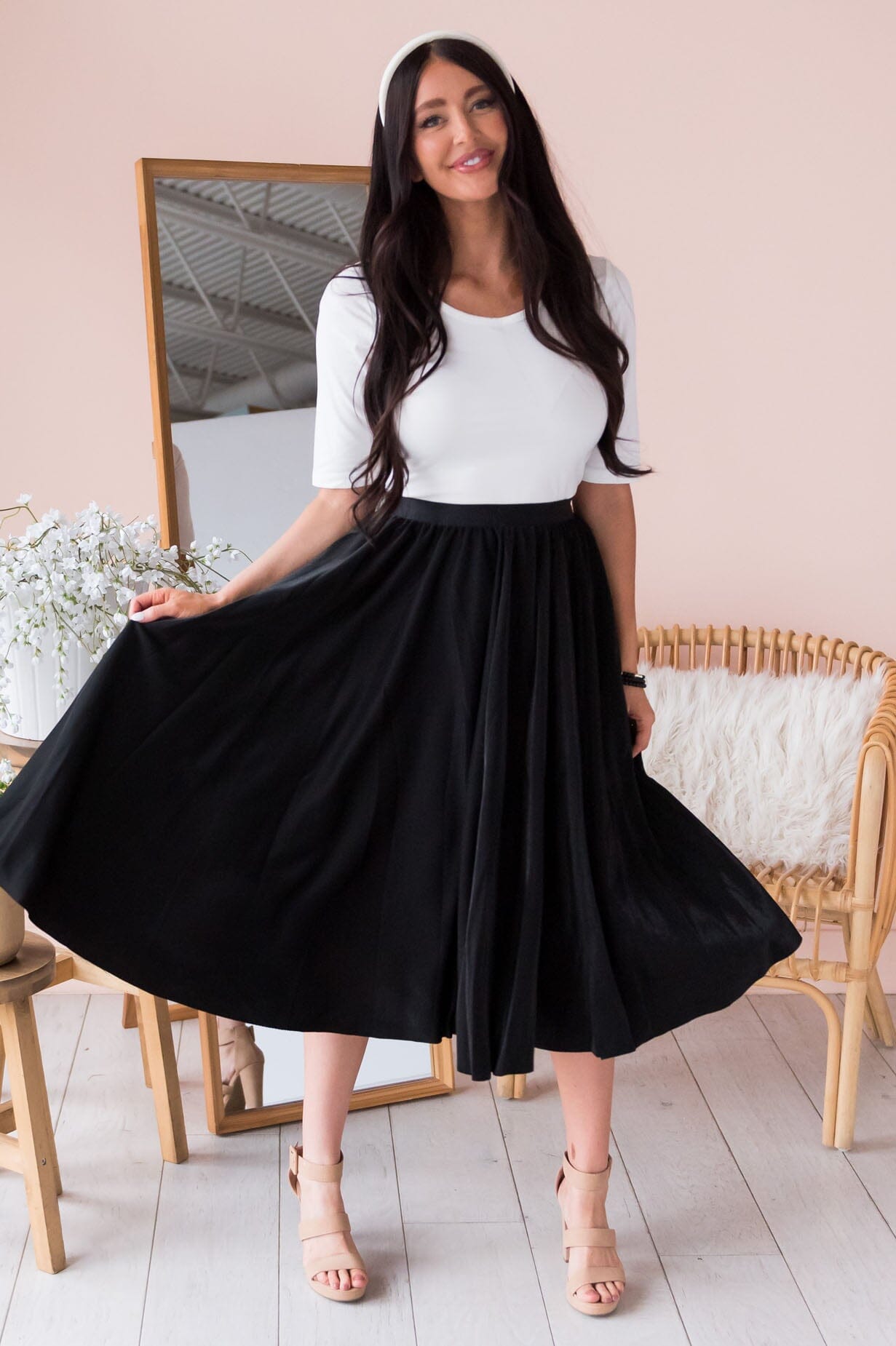 Full Of Charm Modest Circle Skirt