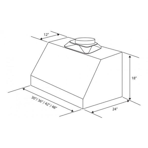 ZLINE Convertible Vent Under Cabinet Range Hood in Stainless Steel