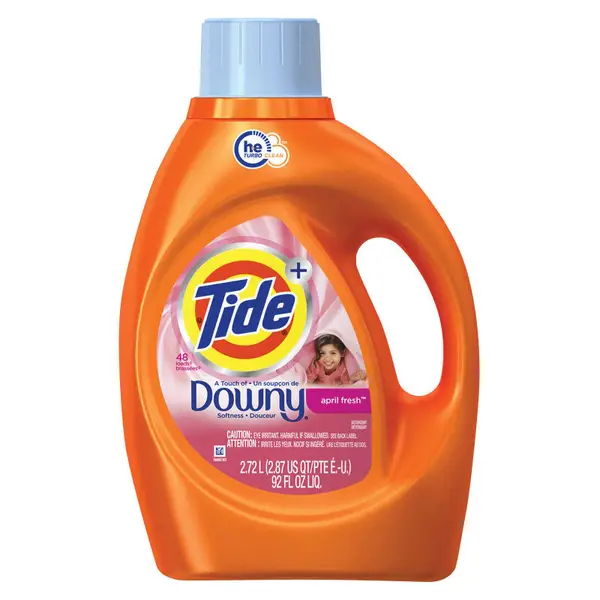 Tide High Efficiency Downy April Fresh Scent Turbo Clean Liquid Laundry Detergent