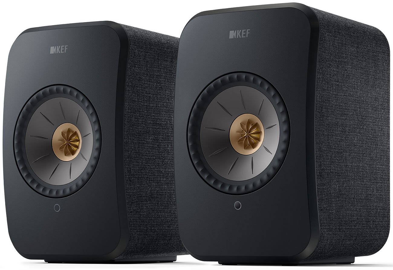 KEF LSX II Carbon Black Wireless Bookshelf Speakers (Pair)