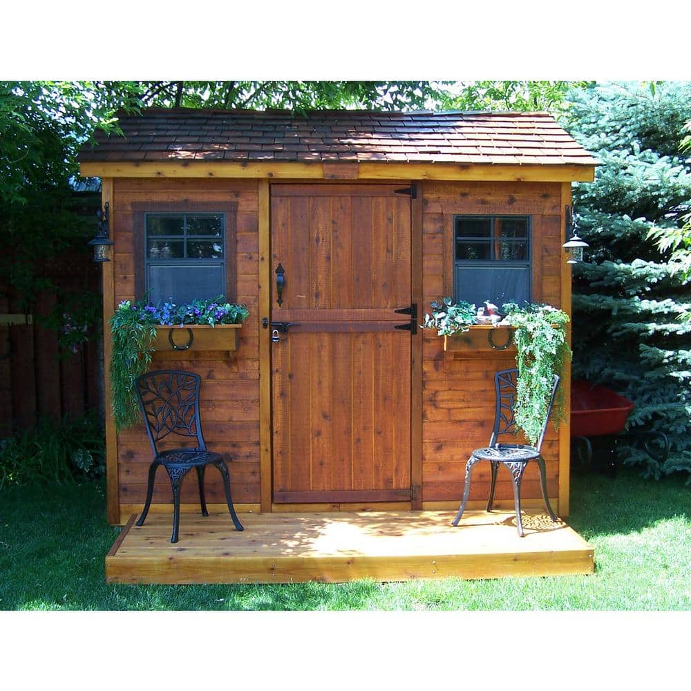 Outdoor Living Today Cabana 6 ft. x 9 ft. Western Red Cedar Garden Shed CB96