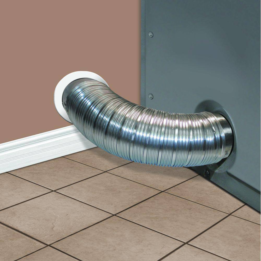 Everbilt 4 in. x 2 ft. Semi-Rigid Aluminum Dryer Vent Duct with Collars MFX42CULXHD