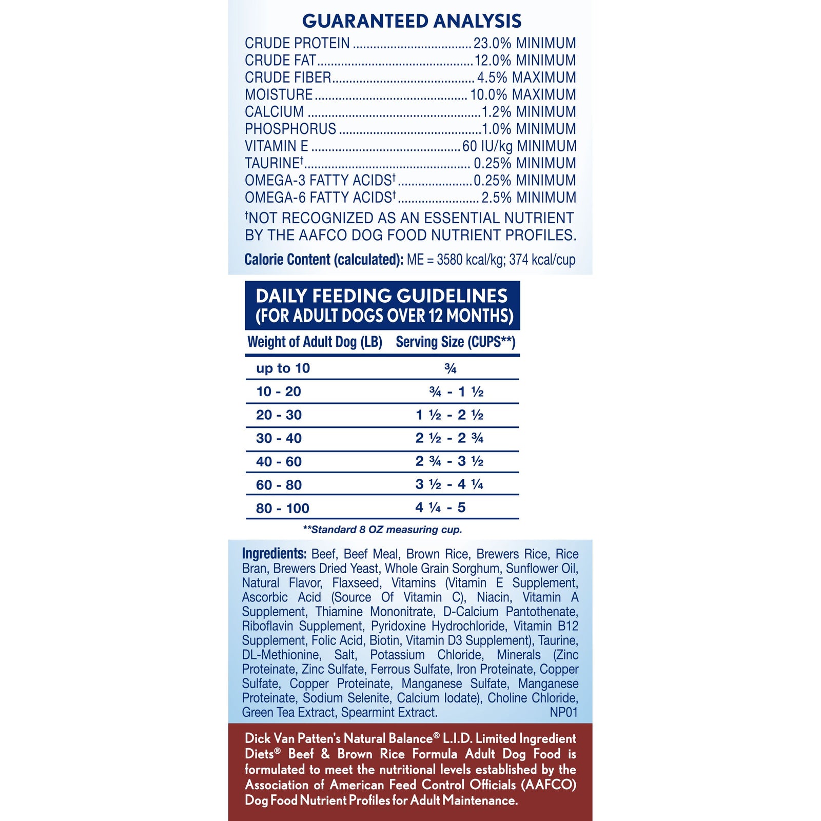 Natural Balance® Limited Ingredient Beef  Brown Rice Recipe Dry Dog F