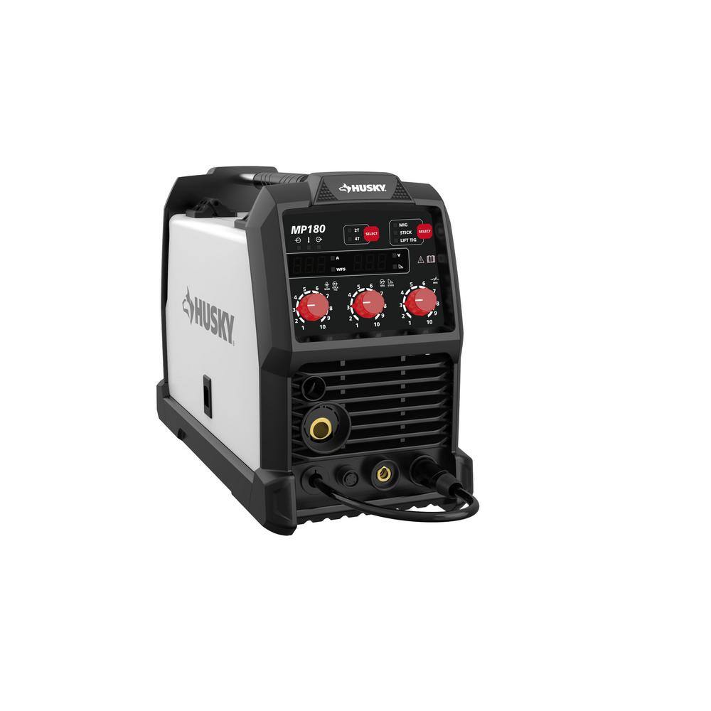 Husky Single Phase 180 Amp 240-Volt120-Volt AC Wire Feed 180 MIG Wire Feed Welder with Foot Pedal and Dual Voltage Technology PIONEERMP180DV