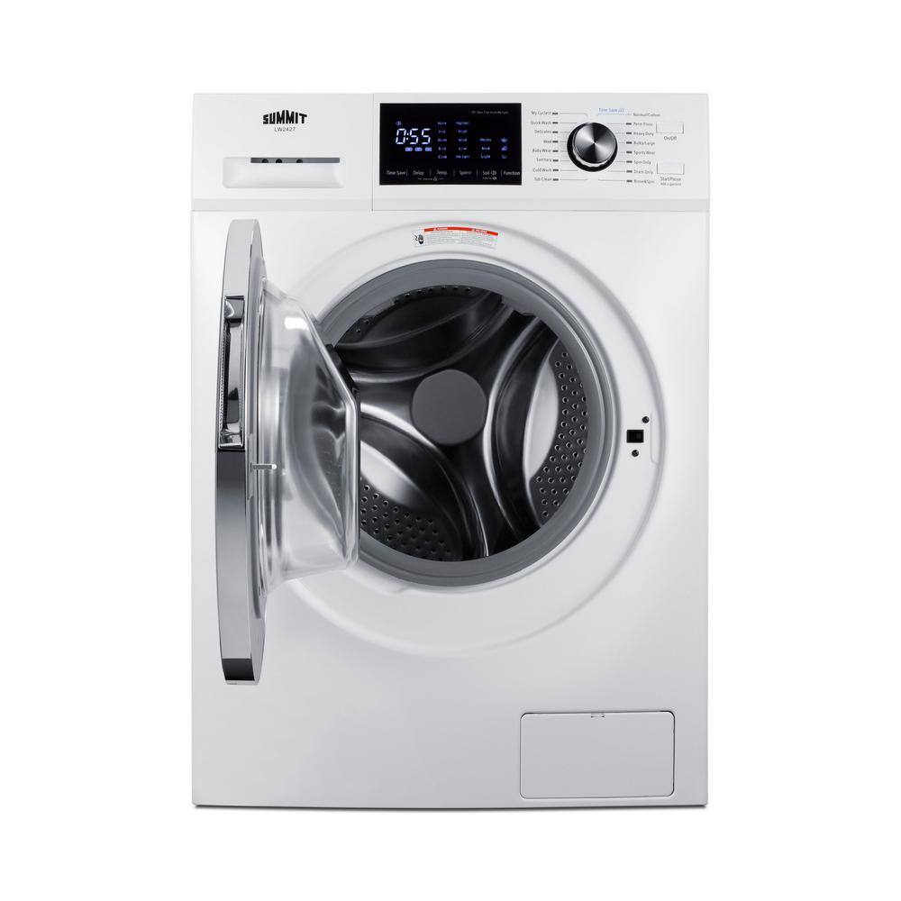 Summit Appliance 2.7 cu. ft. 115-Volt 24 in. Front Load Washer in White ENERGY STAR LW2427