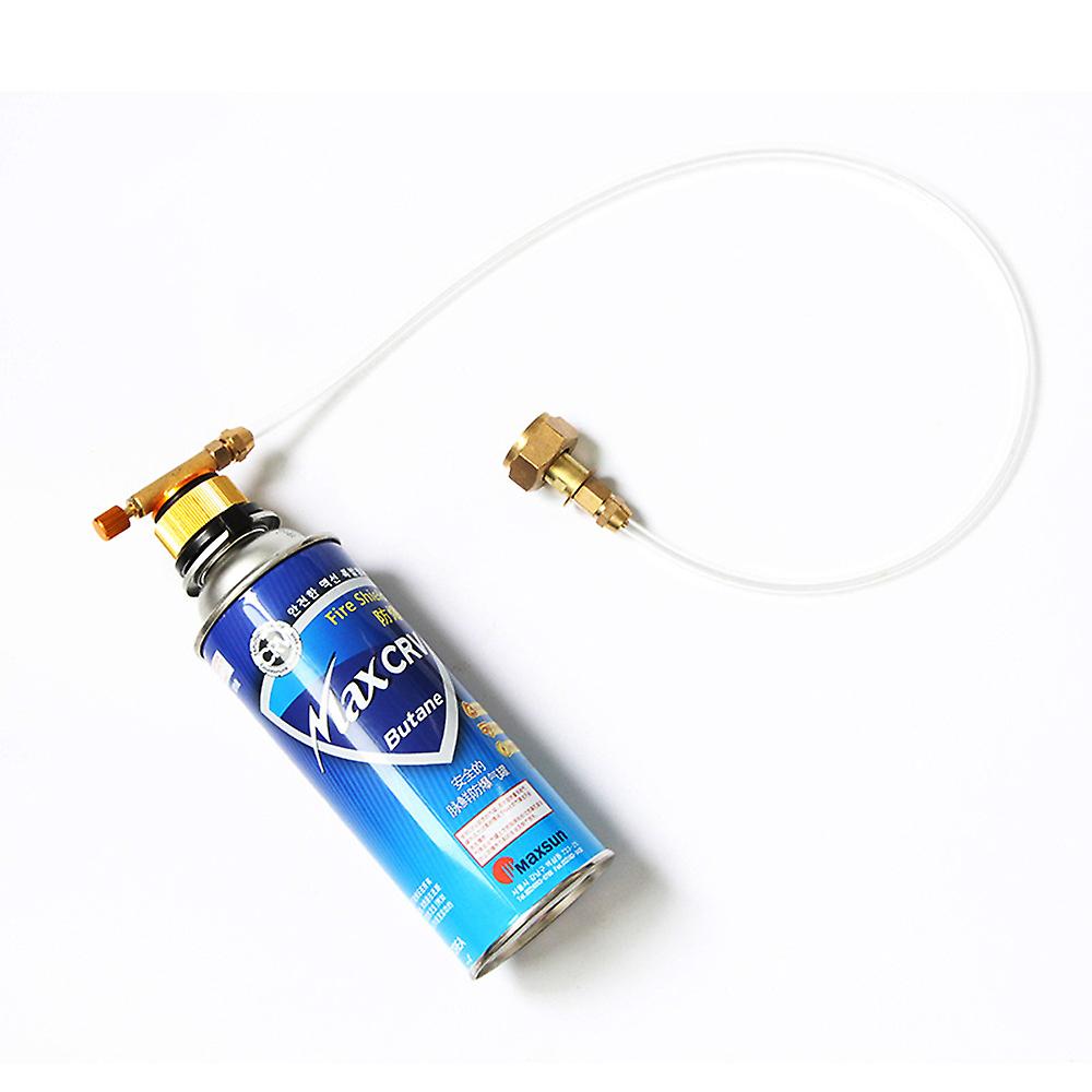 Born Pretty Card Butane Gas Tank Inflation Valve Adapter Gas Tank Inflatable Outdoor Camping Long Cylinder Accessories