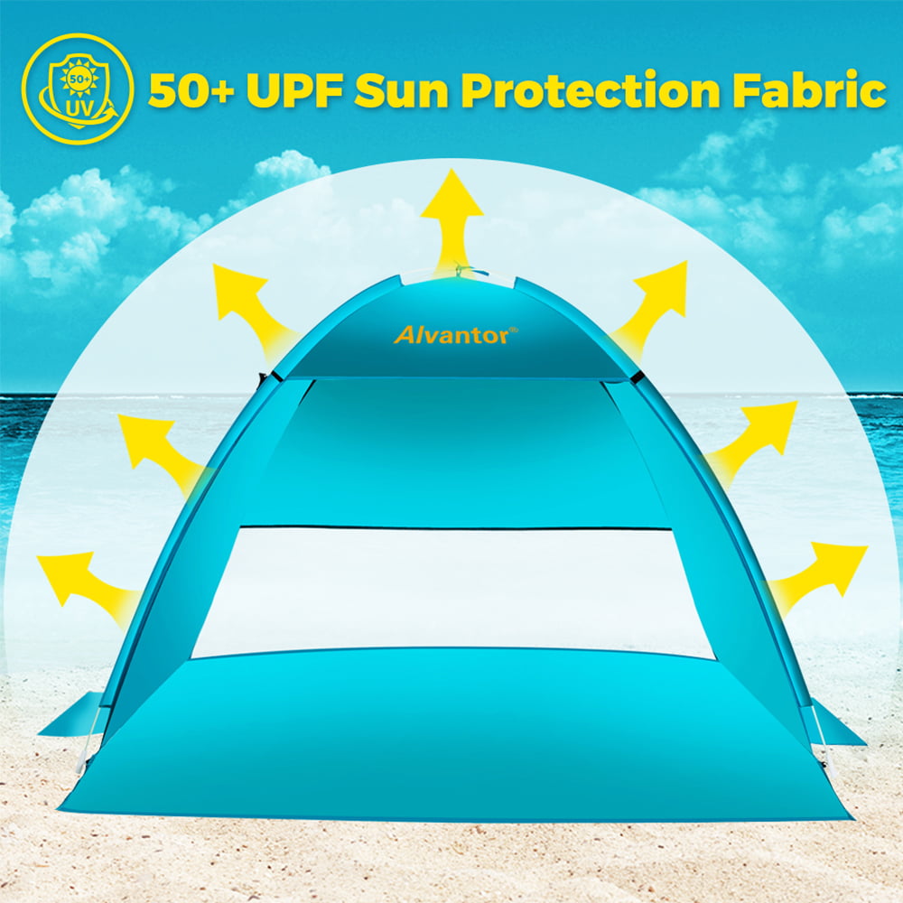 Beach Tents Beach Umbrella Outdoor Sun Shelter Cabana Pop-Up UV50+ Sun shade by Alvantor