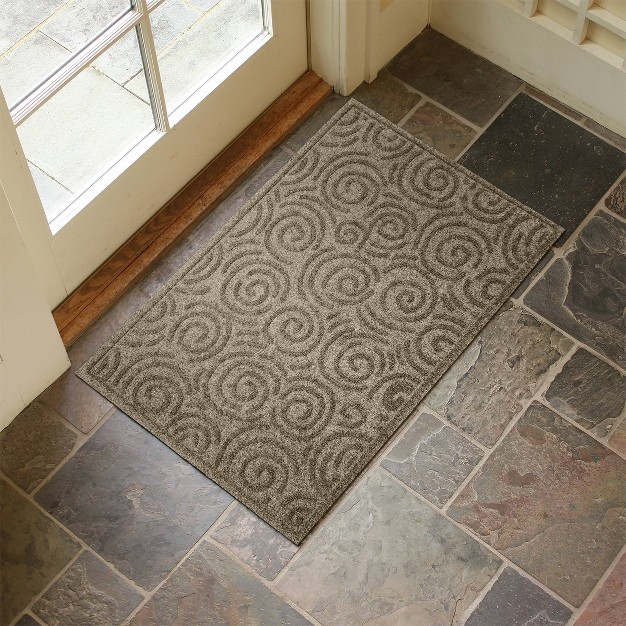 Waterhog 2 x27 x3 x27 Swirls Indoor outdoor Doormat Camel