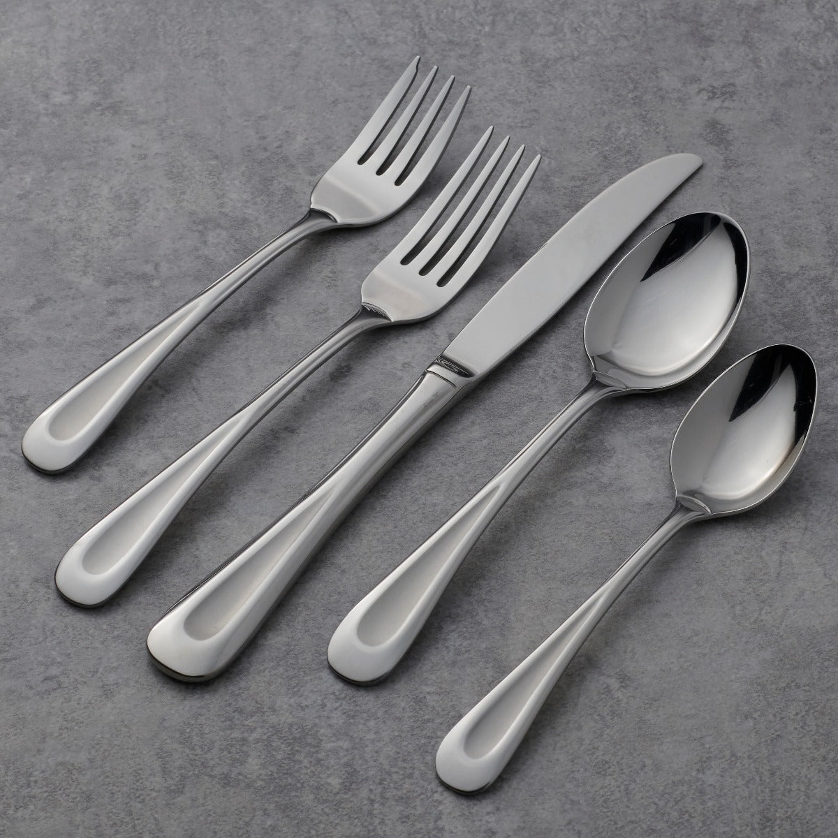 Satin Sand Dune 45 Piece Everyday Flatware Set