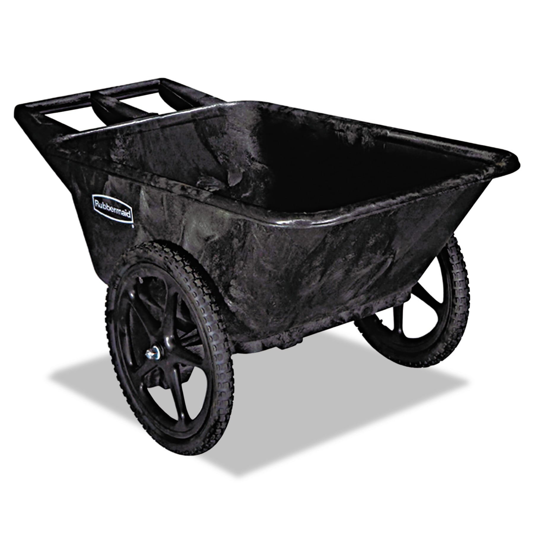 Rubbermaid Commercial Big Wheel Agriculture Cart, 300-lb Capacity, 32.75w x 58d x 28.25h, Black -RCP5642BLA