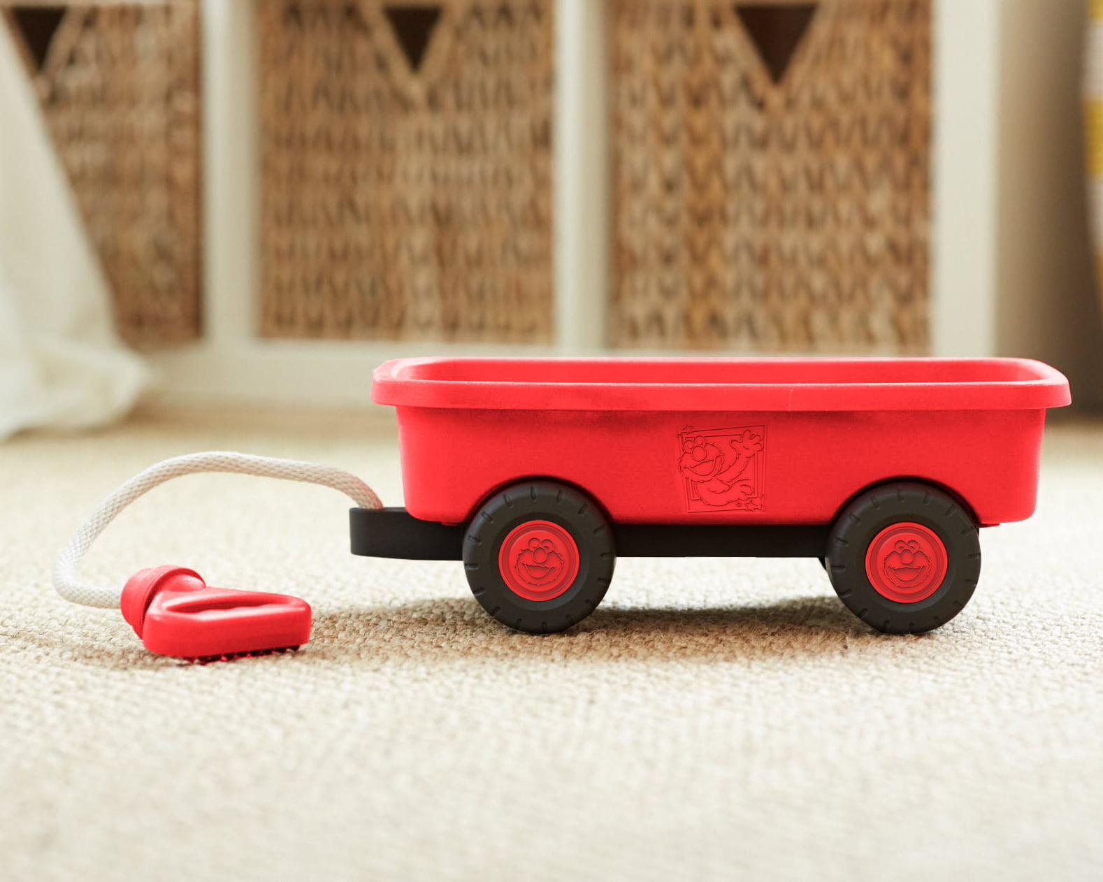 Green Toys Elmo's Wagon， for Unisex Toddlers Ages 18 Months and Up