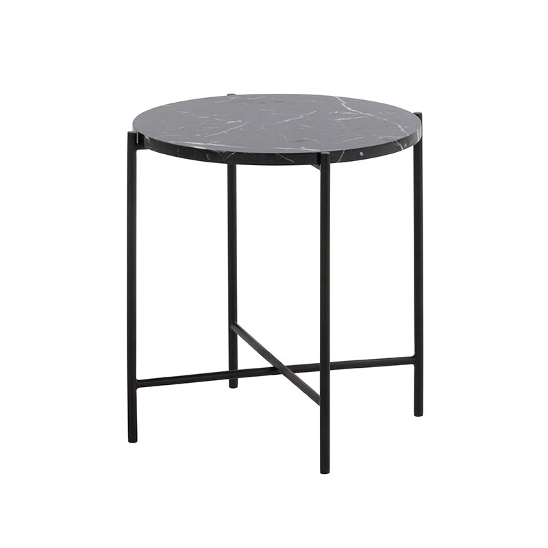 JADEN Side Table Small 45cm - Black & White