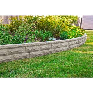 Good Ideas Garden Wizard 2 ft. Landscape Border Wall in Sandstone GW-STW024-SAN