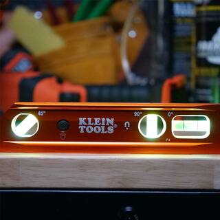 Klein Tools 9 in. Lighted Rare Earth Magnet Torpedo Billet Level 935RBLT