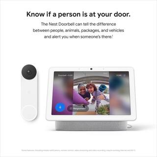 Google Nest Doorbell (Battery) - Smart Wi-Fi Video Doorbell Camera - Snow GA01318-US