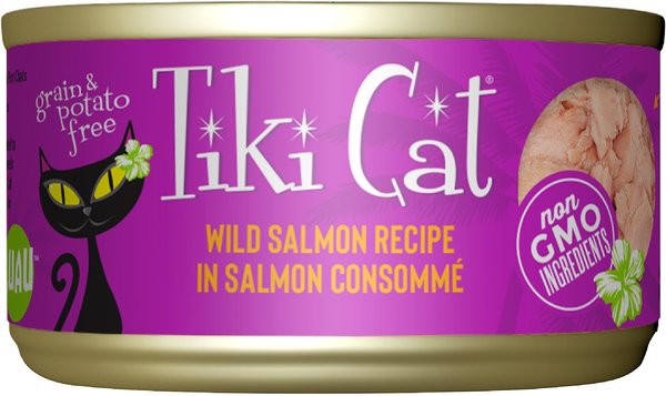 Tiki Cat Hanalei Luau Wild Salmon in Salmon Consomme Grain-Free Canned Cat Food