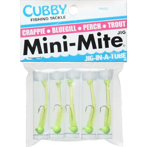 Cubby Lime and Clear Mini-Mite Fishing Lure