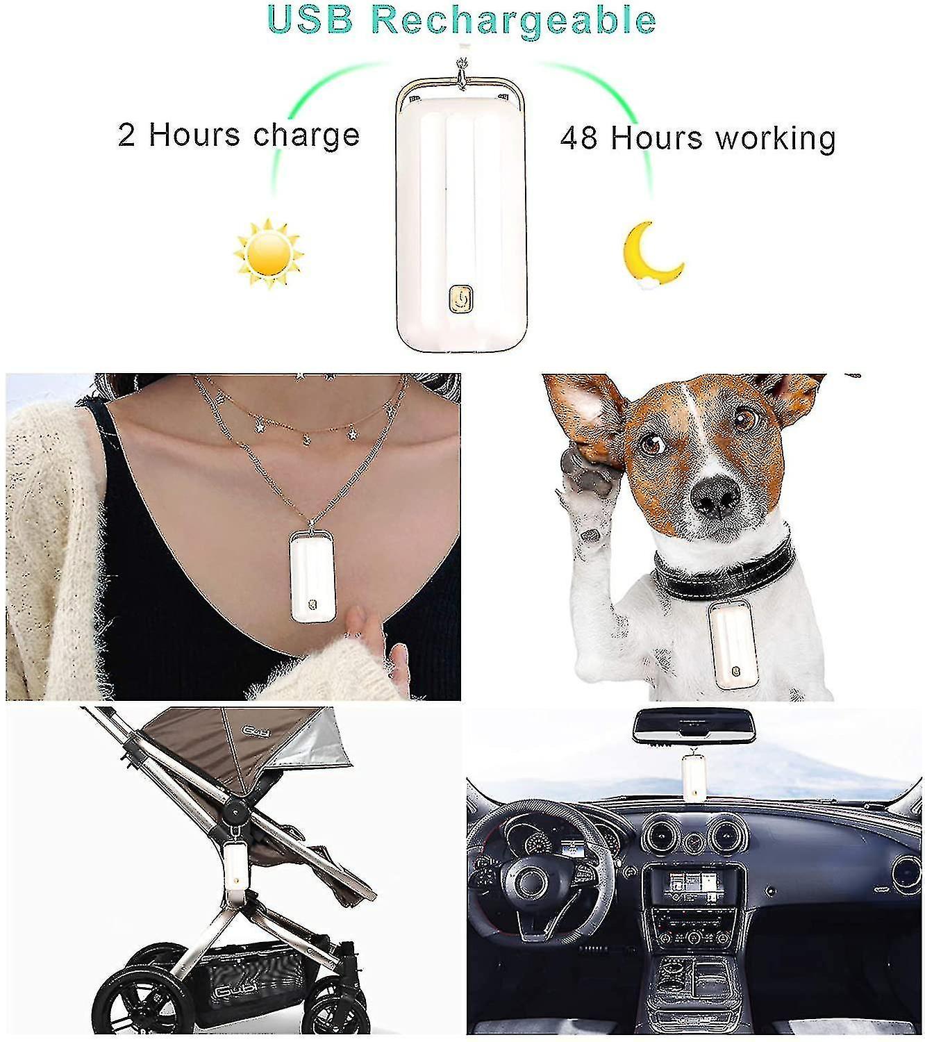 Wearable Air Purifier，personal Air Purifier Necklace Around The Neck，travel Size Negative Ion Genera