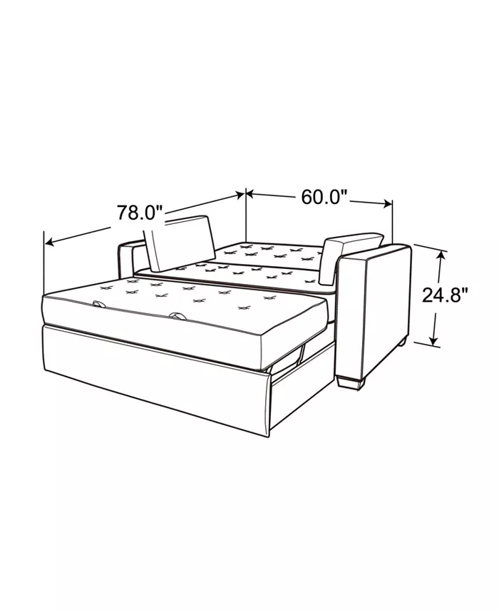 Serta Augustus Queen Size Convertible Sofa