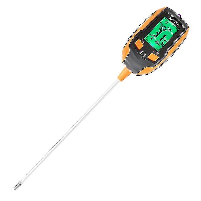 Bodem Ph Meter 4-in-1 Bodem Tester Vocht Digitale Planten Thermometer Test Vochtmeter Voor Potplanten Tuinen Gazons