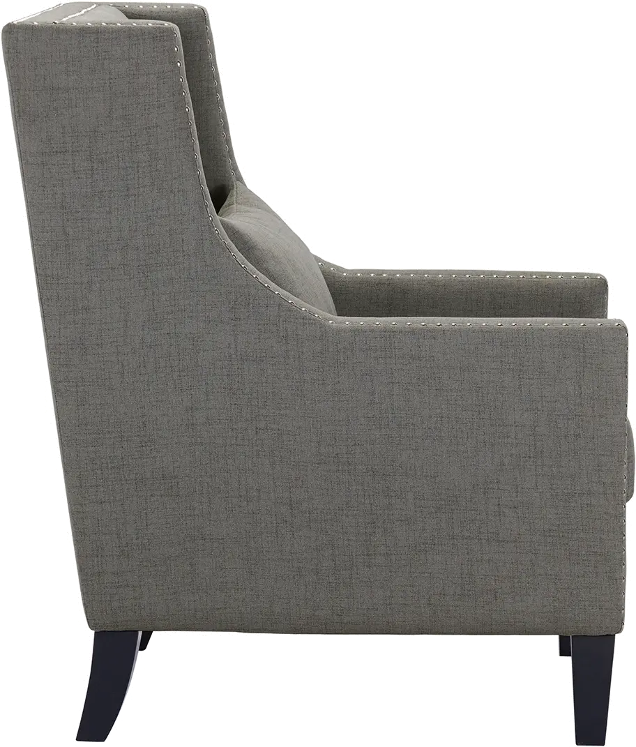 Whittier Modern Westin Charcoal Gray Accent Chair