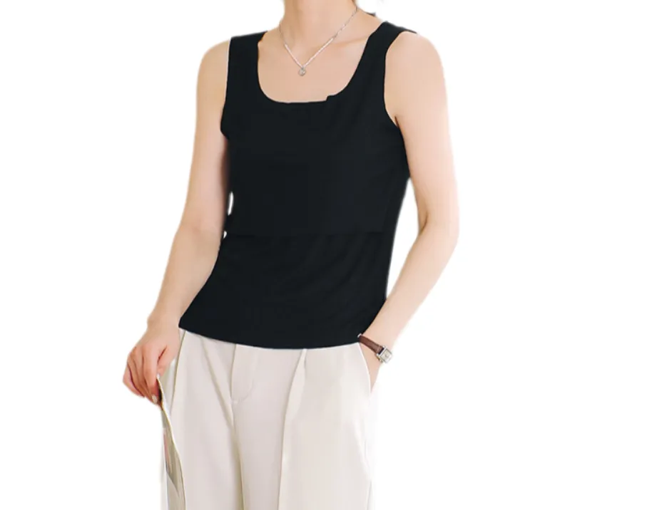 Summer Maternity Nursing Tank Top – Postpartum Camisole for Breastfeeding