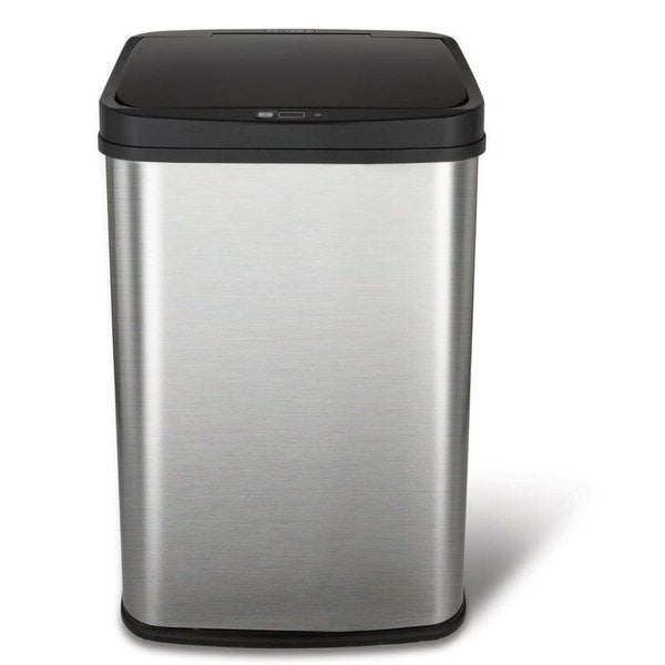 13-Gallon Stainless Steel Kitchen Trash Can with Motion Sensor Lid