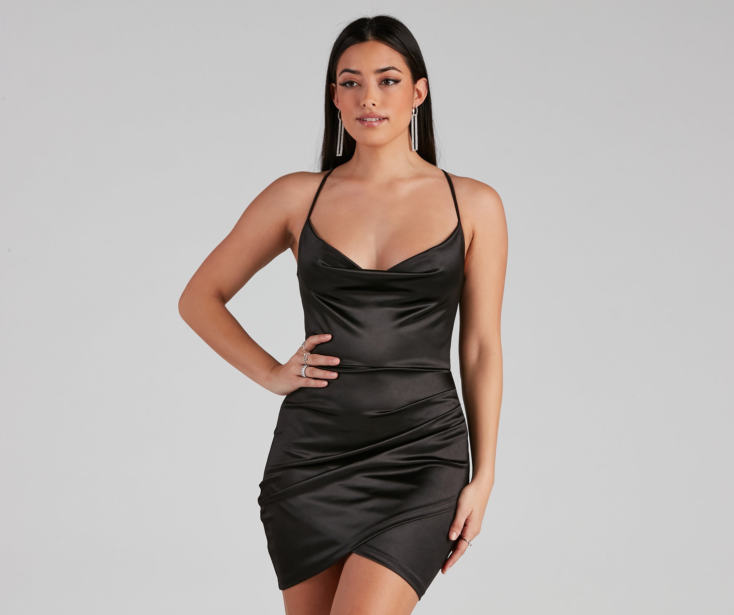 Colbie Satin Bodycon Party Dress