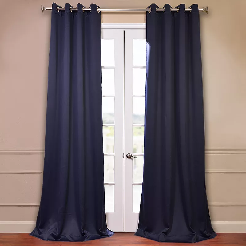 EFF Solid Blackout Grommet Set of 2 Window Curtains