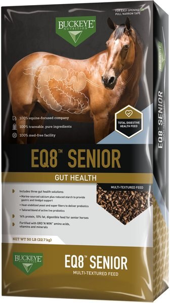 Buckeye Nutrition EQ8 Senior Horse Feed， 50-lb bag