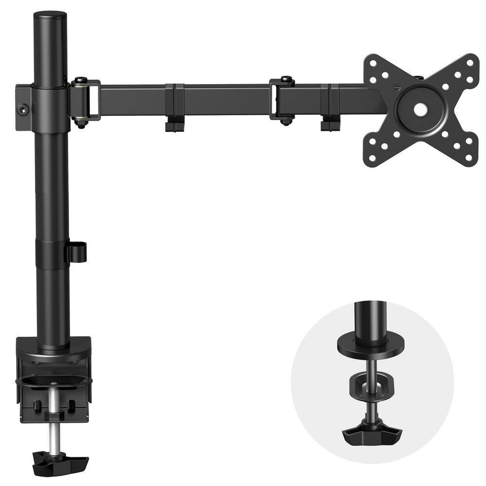 USX MOUNT 13 in. - 27 in. Single TiltSwivelArticulating Monitor Arm Desk Mount HAS403