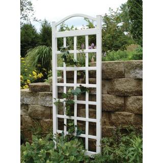 Dura-Trel 76 in. x 28 in. White Vinyl PVC Cambridge Trellis 11172