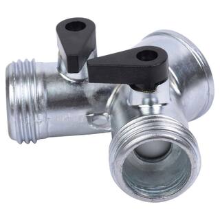 Melnor 2-Way Y Shut-Off Metal Hose Connector 312S